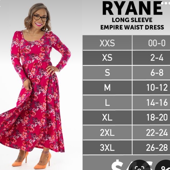 Lularoe Ryane dress grey long sleeve maxi size small - Picture 5 of 6